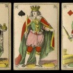 Miniature Hand-Colored Playing Cards. French