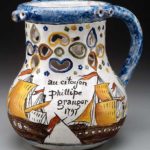 Puzzle Jug French (Nevers) Dated 1791