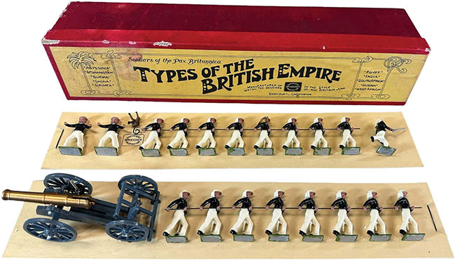 HOCKER TOY SOLDIERS SET #48 | Rare set #48 "Naval Brigade Siege Artillery"